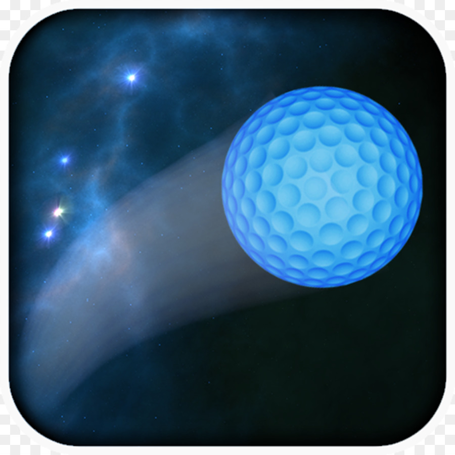 Blauer Golfball im Weltraum