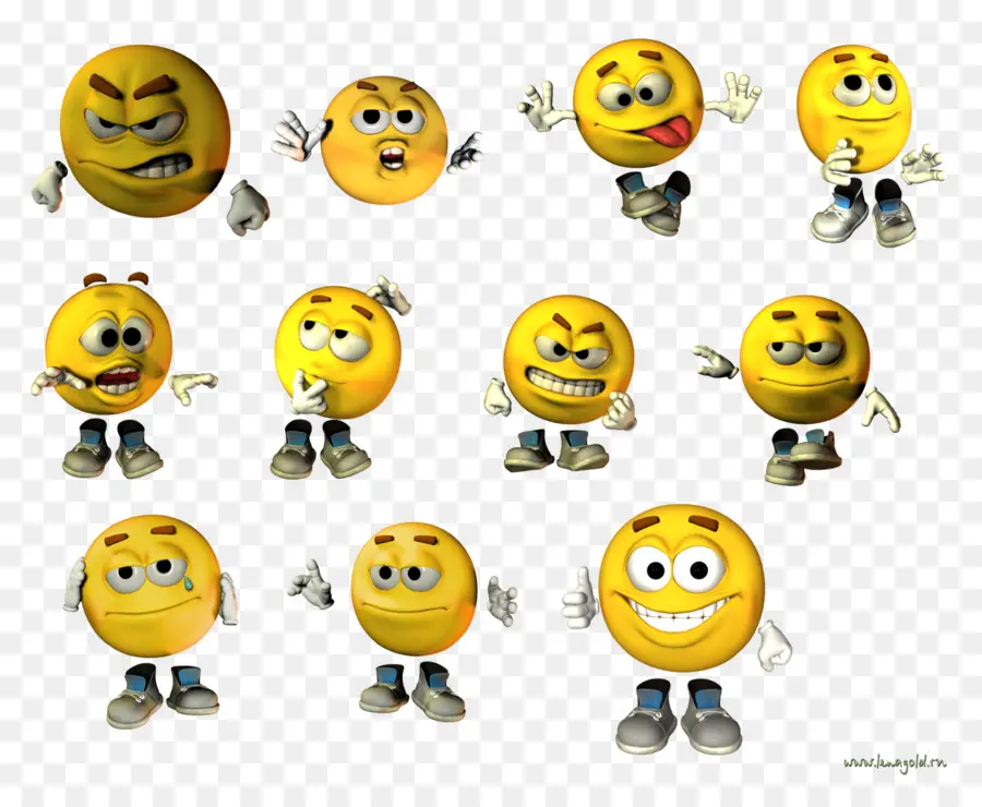 Verschiedene gelbe Emojis