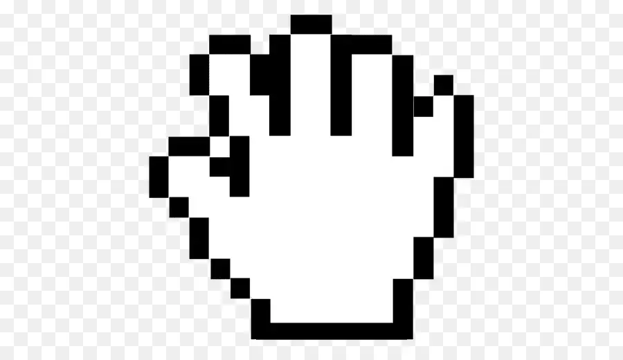 Pixeliertes Handcursor-Symbol