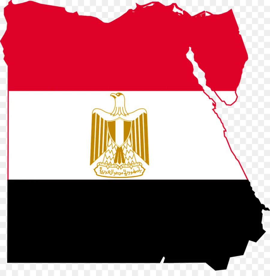 Karte von Ägypten mit Flagge