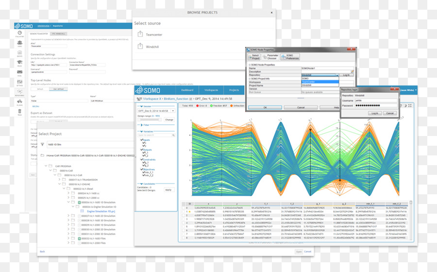 Engineering-Multidisziplinäre design-Optimierung ModeFRONTIER Teamcenter