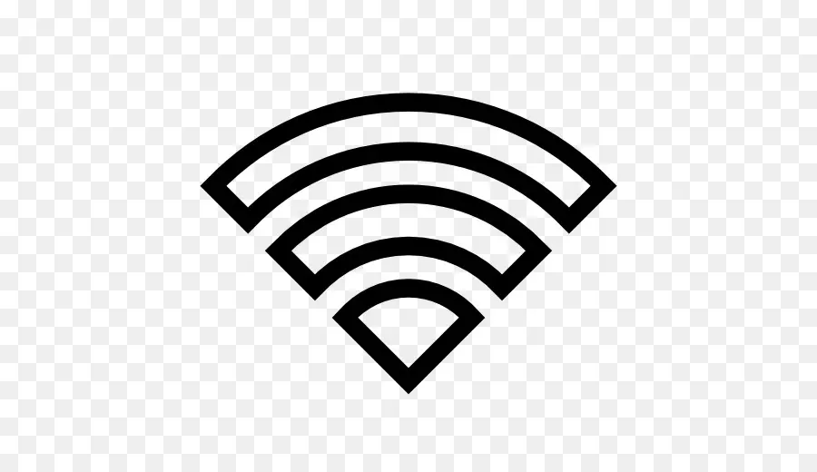 Biểu tượng WiFi màu đen trên nền trong suốt