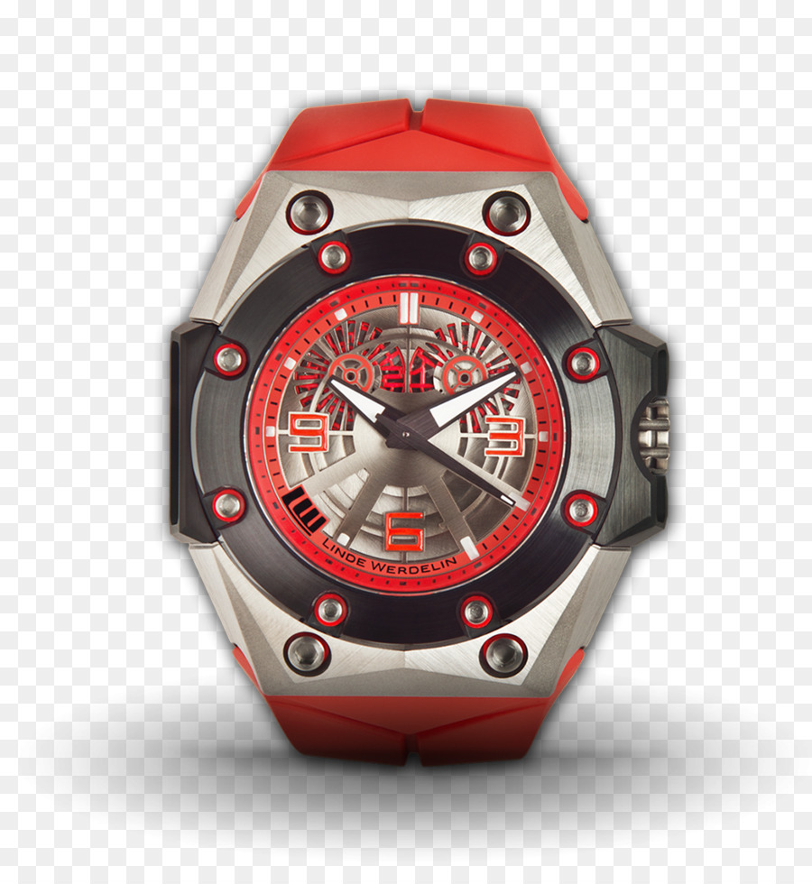 Linde Werdelin Uhr Rot Armband Titan