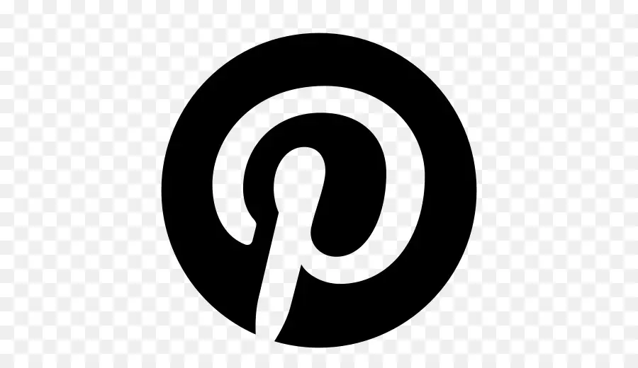 Schwarzes Pinterest-Logo