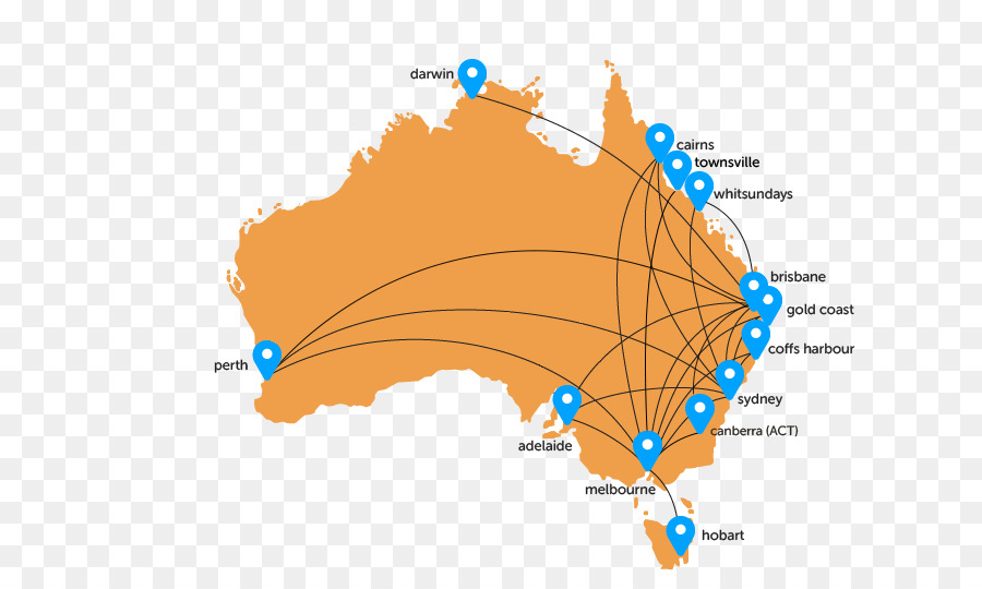 Australia Map with Marked Locations