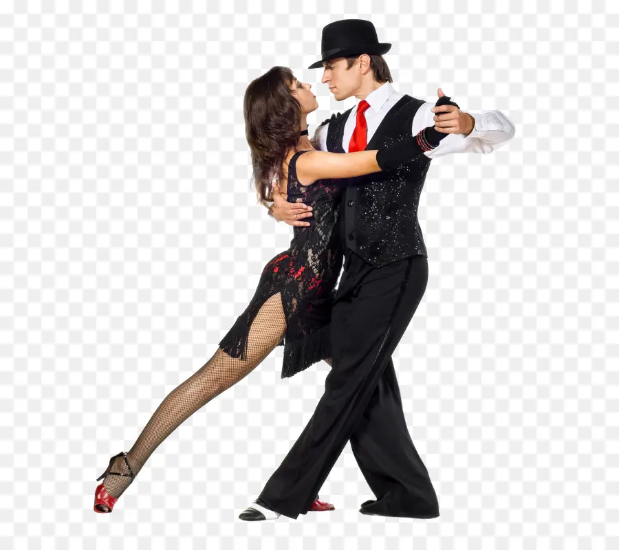 Cặp đôi khiêu vũ thanh lịch trong tư thế tango