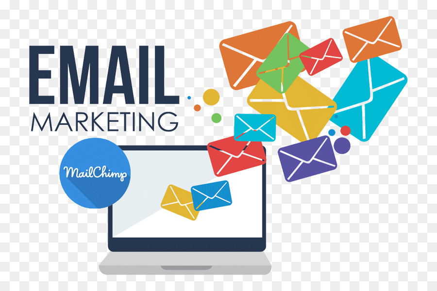 Concetto di email marketing con laptop e icone