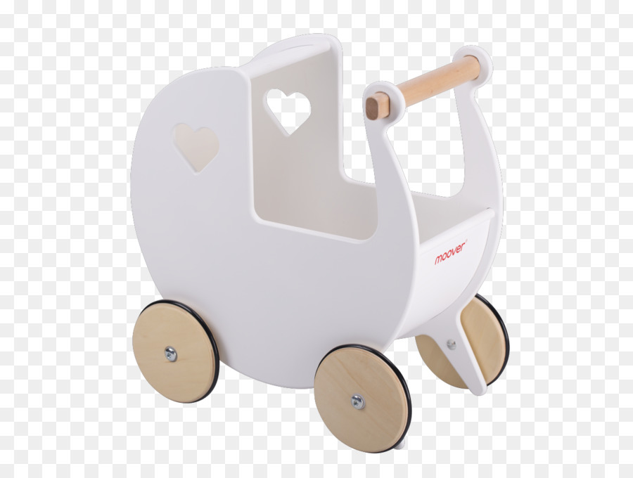 Carrello giocattolo bianco con ritagli di cuore