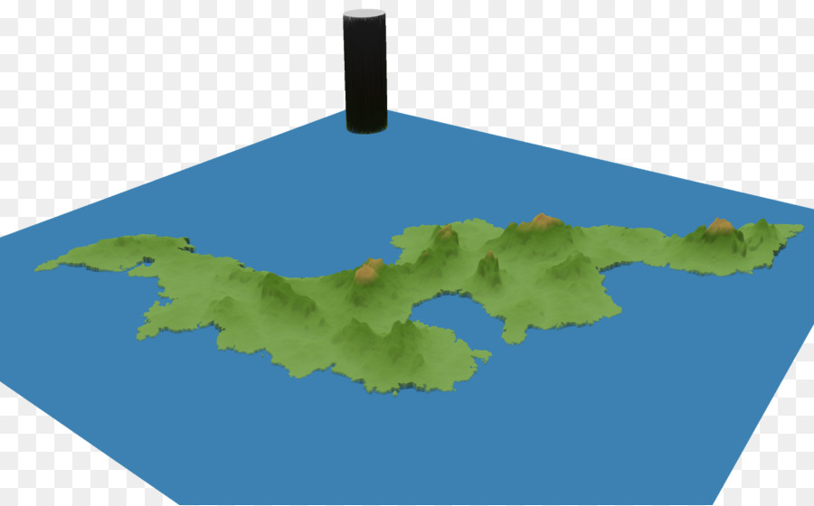 Mappa del terreno dell'isola 3D