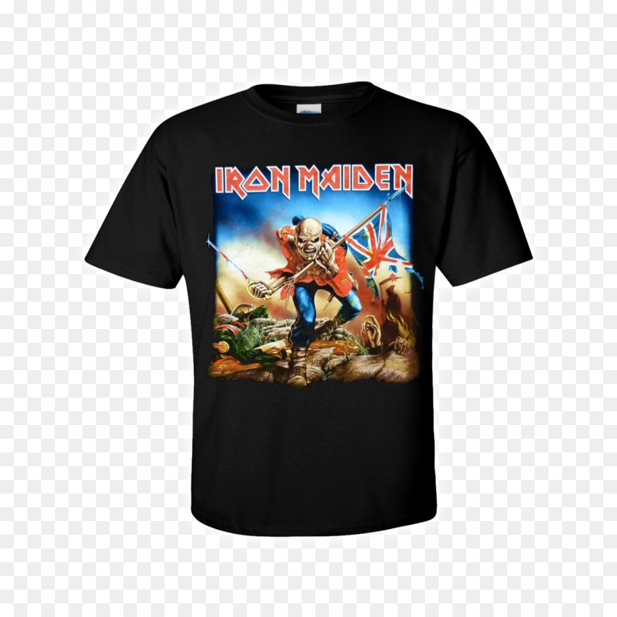 T-shirt nera della band degli Iron Maiden