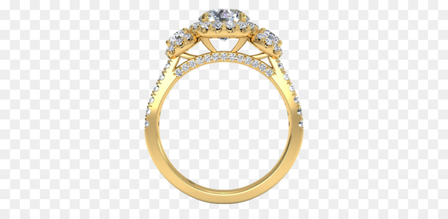 Eleganter Golddiamantring