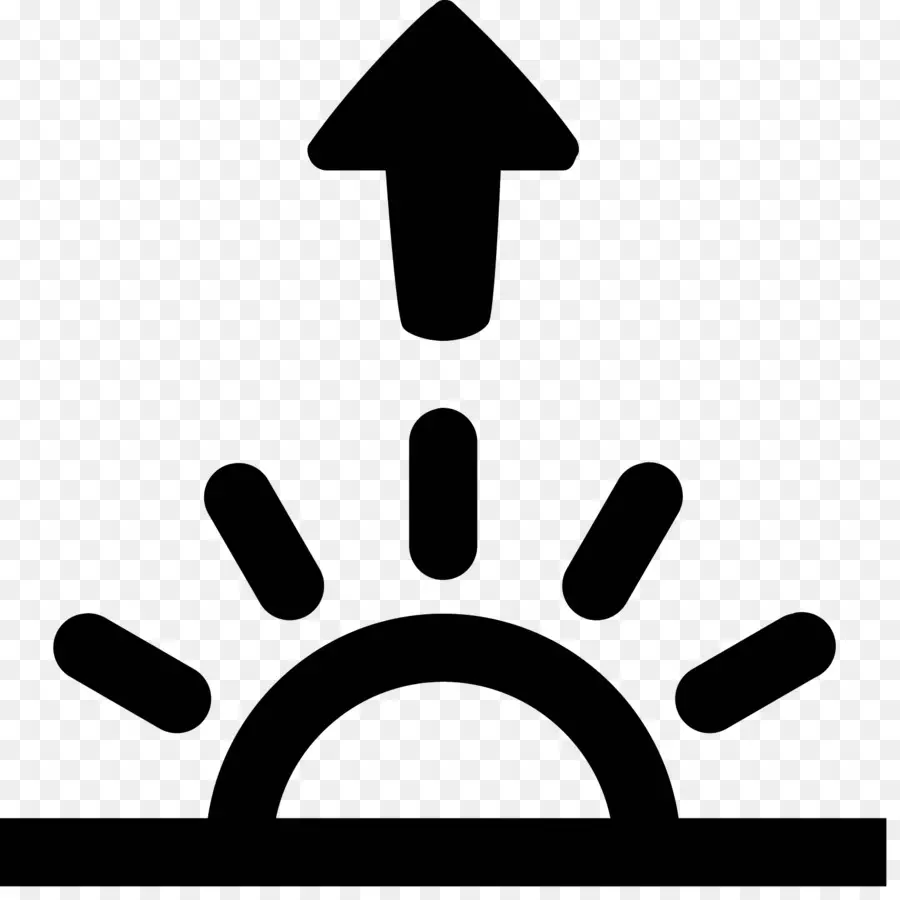 Sonnenaufgang mit Aufwärtspfeil