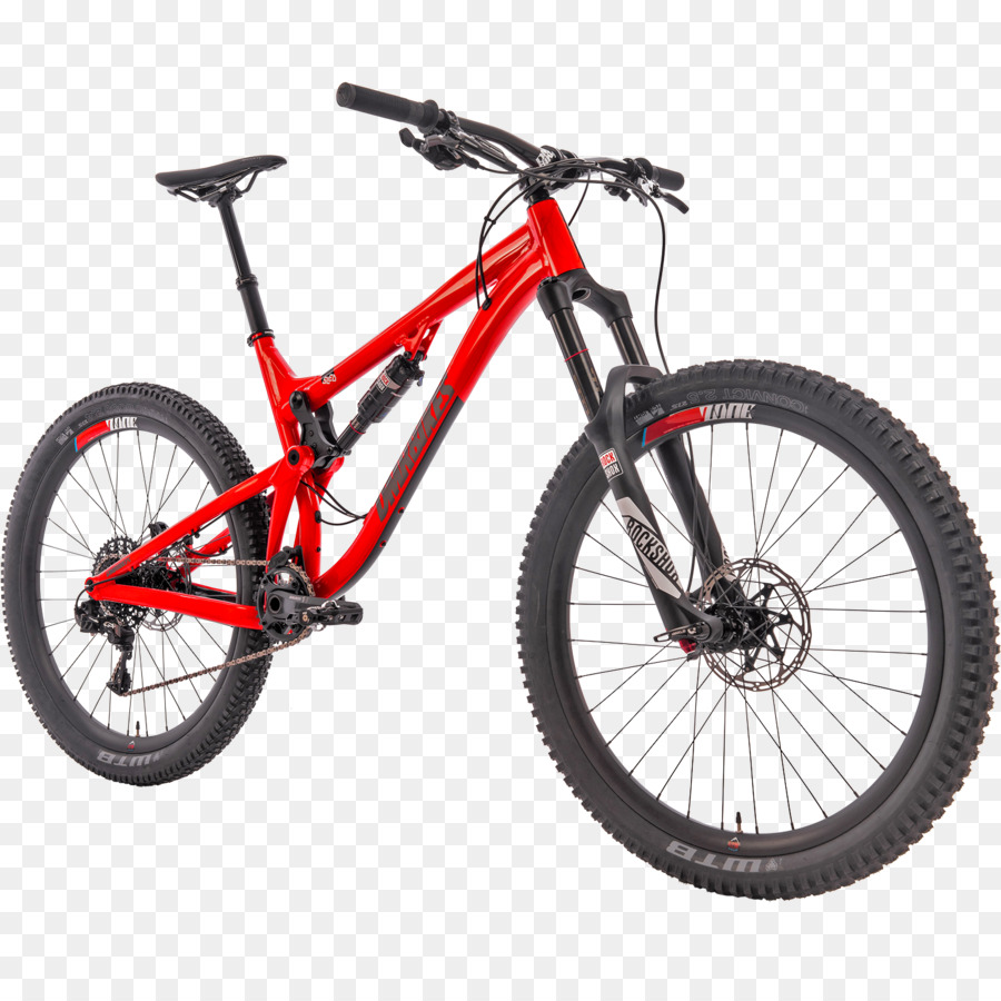 Schlankes rotes Mountainbike