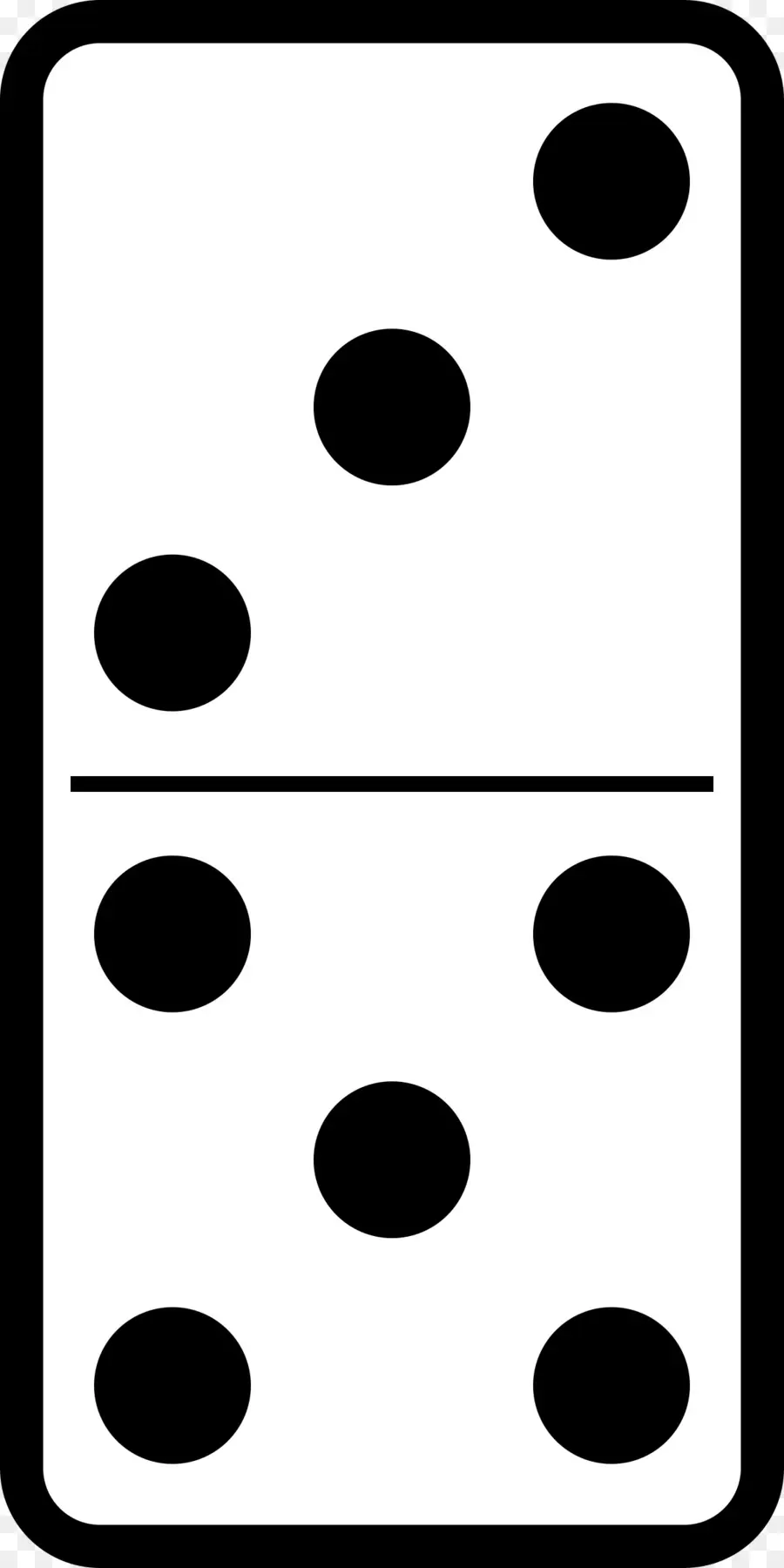 Piastrella Domino con tre punti