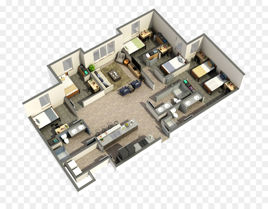 Modernes Apartment-Layout-Design