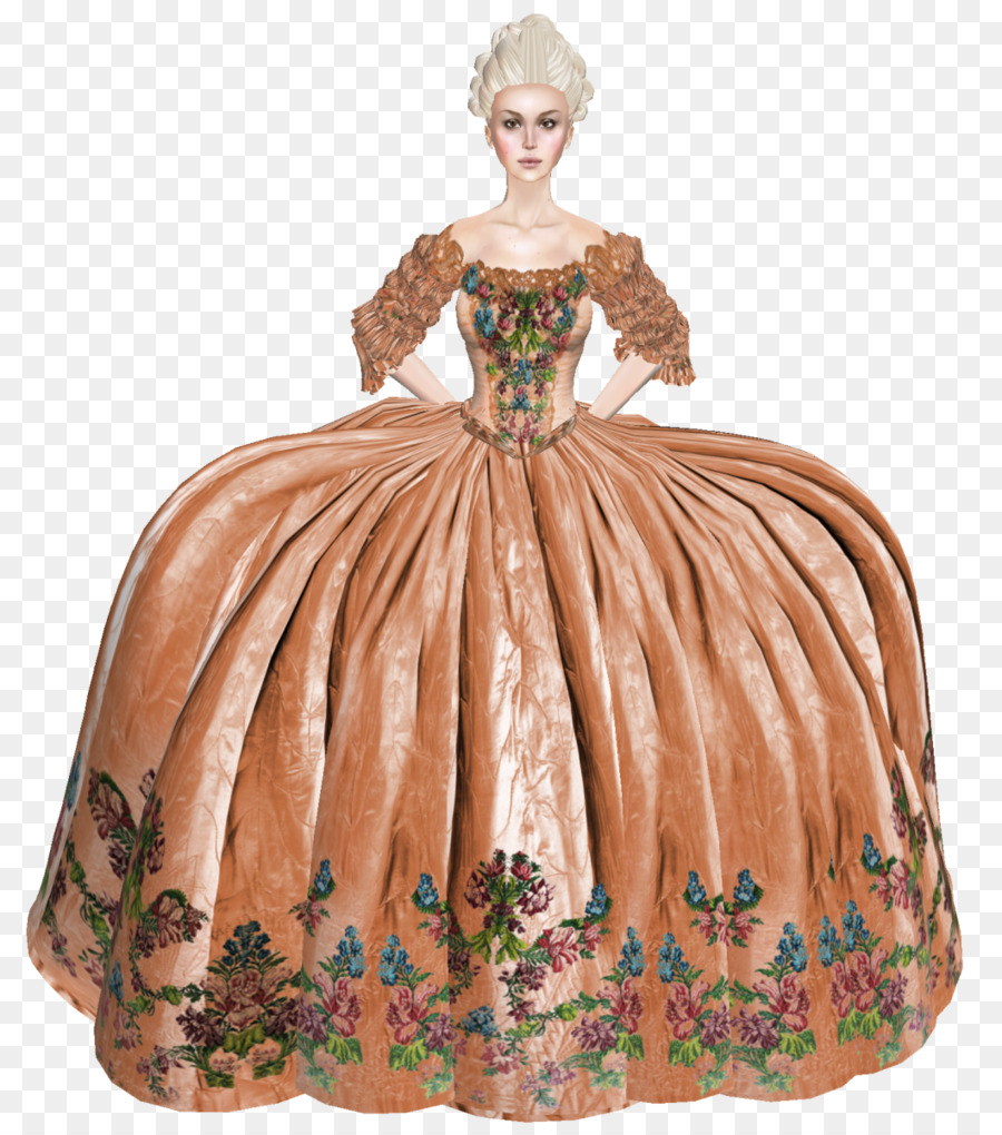 Kostüm Kleid Peach