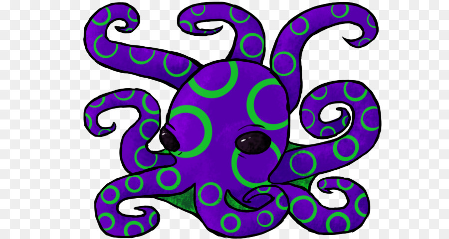 Niedlicher lila Oktopus-Cartoon