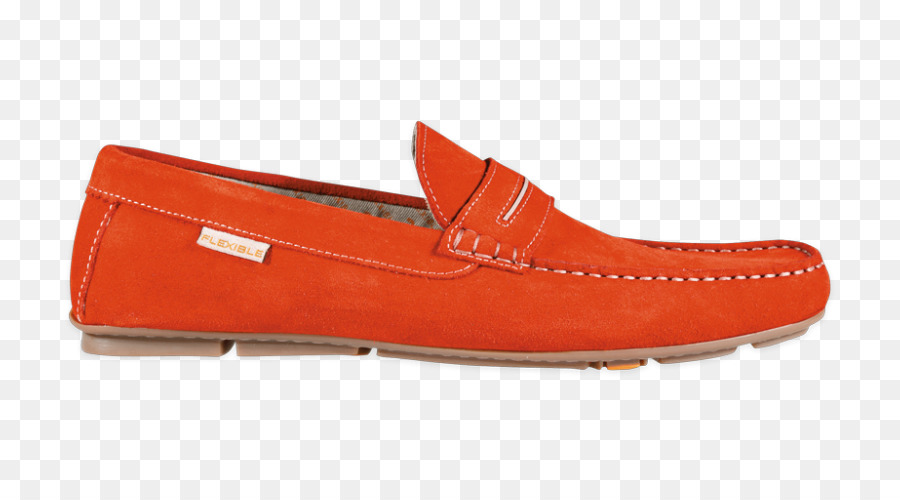 Stylischer orangefarbener Loafer-Schuh