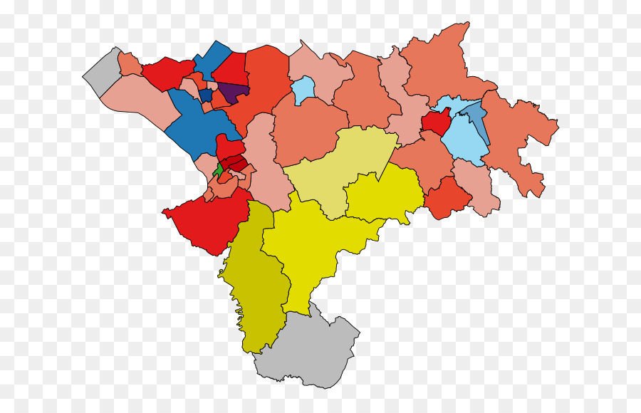 Bunte regionale Karte