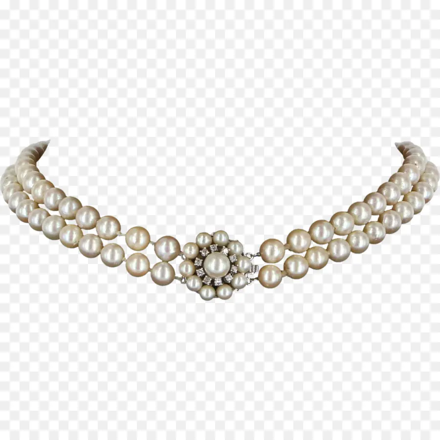 Elegante Perlenkette mit passenden Ohrringen