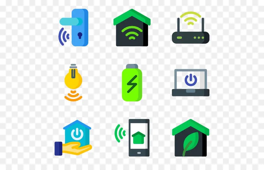 Symbole für Smart-Home-Technologie