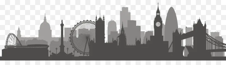 Ikonische Skyline-Silhouette von London