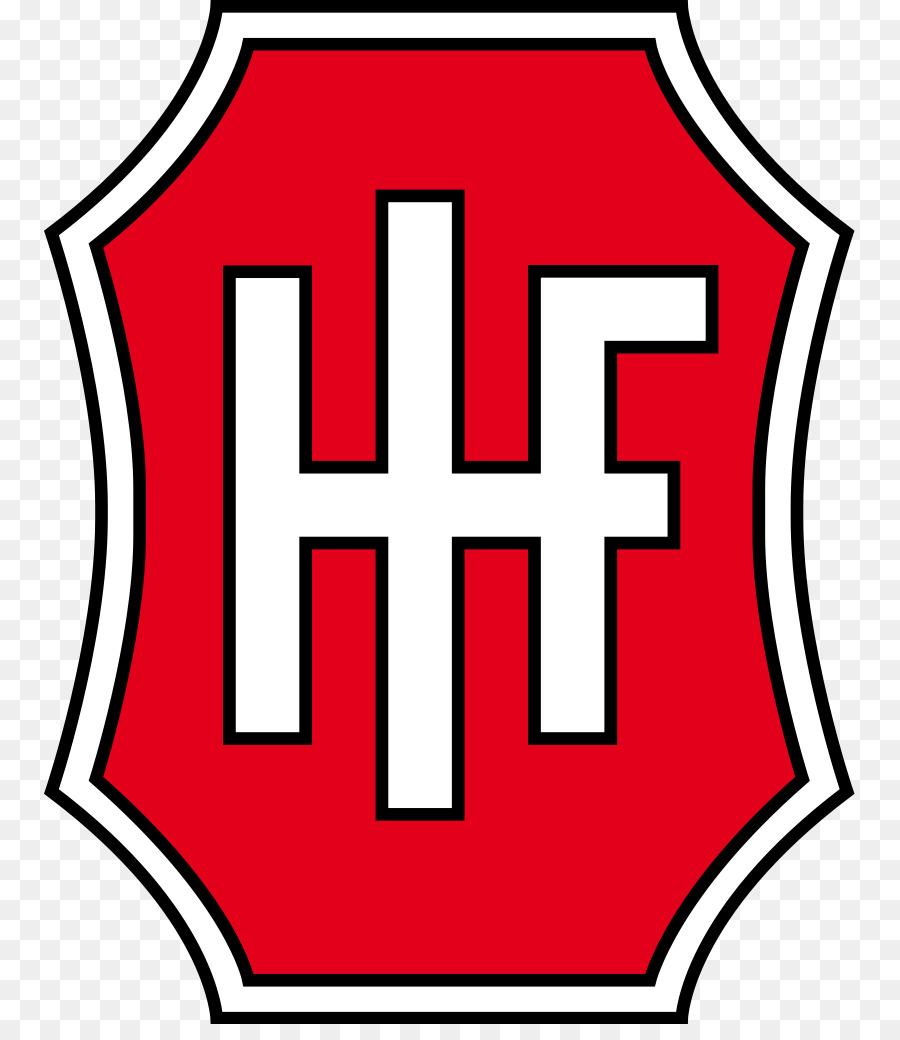 HF-Logo in Rot und Weiß