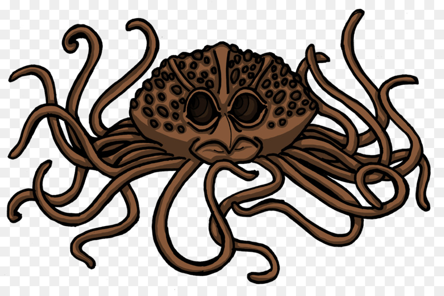 Brauner Oktopus mit Tentakeln