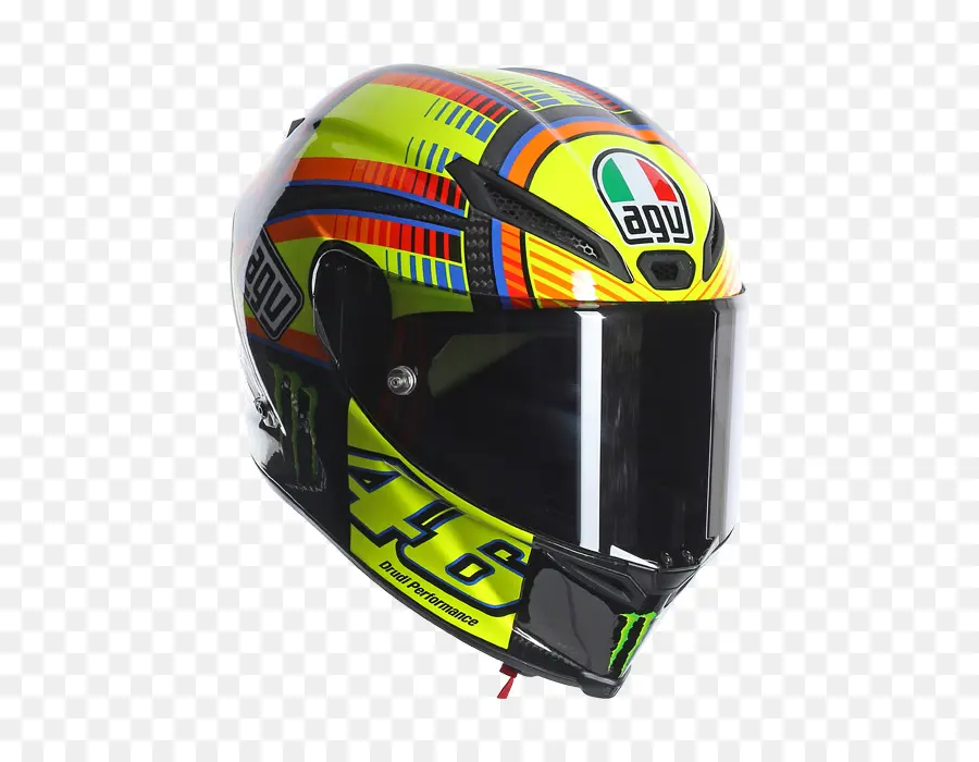 Casco da motociclista colorato