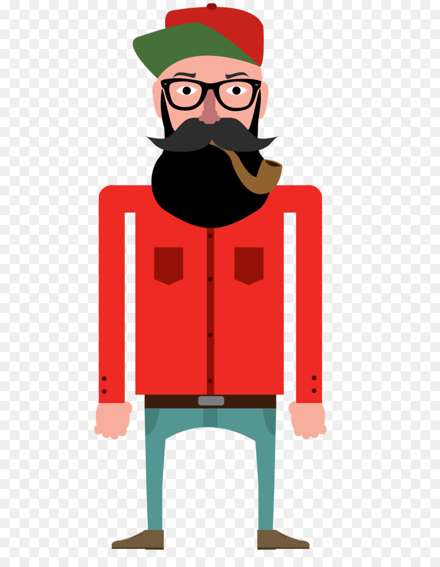 Illustrazione del carattere hipster