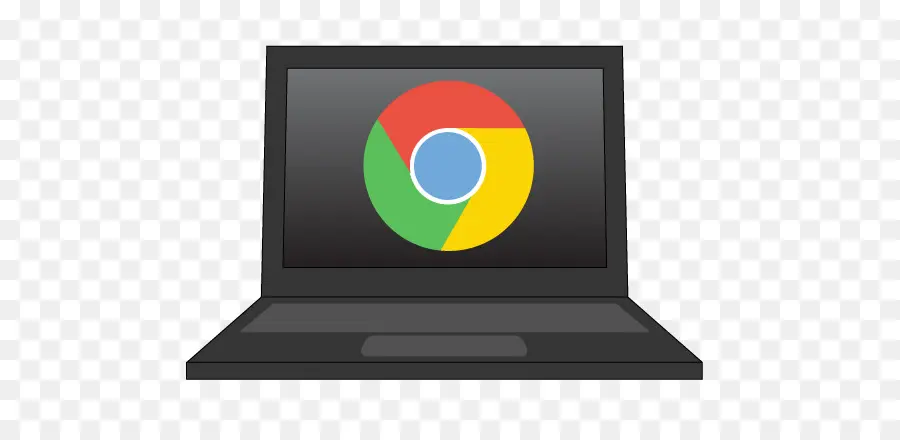 Máy tính xách tay có logo chrome