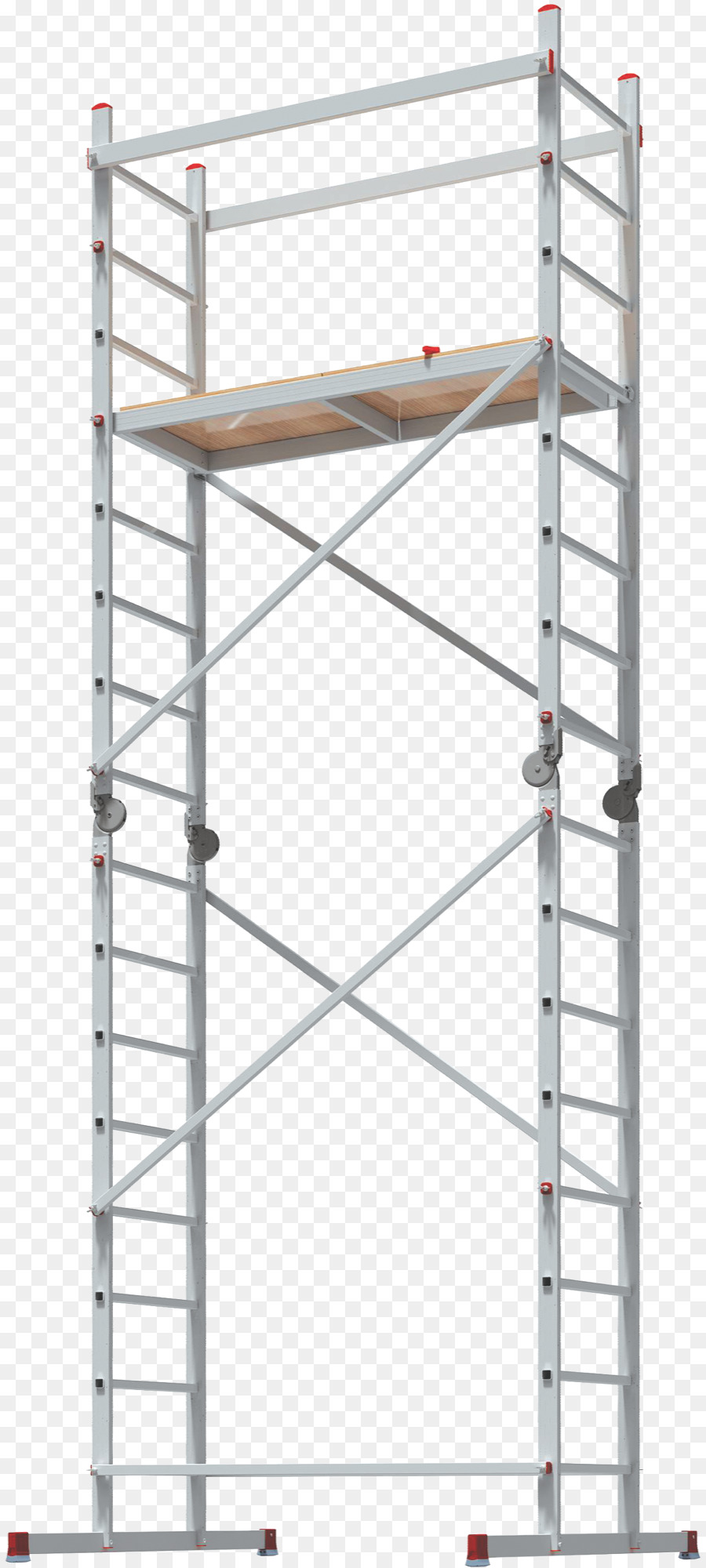 Metal scaffolding for construction work