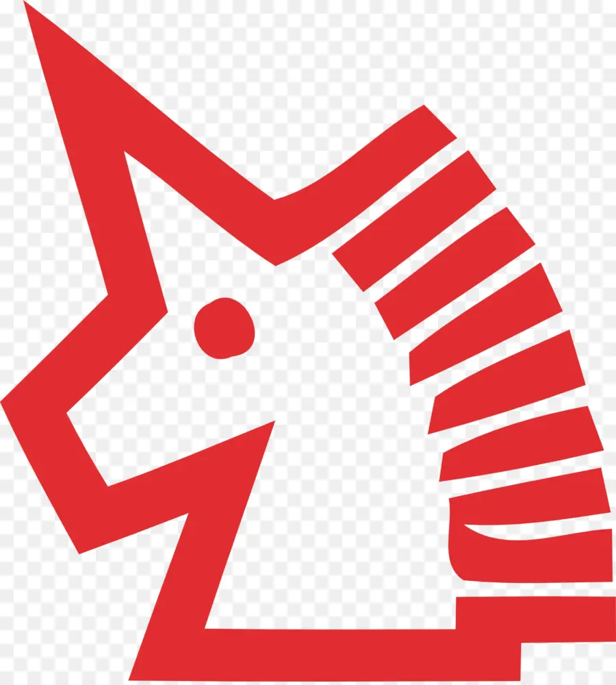 Design del logo del cavallo rosso