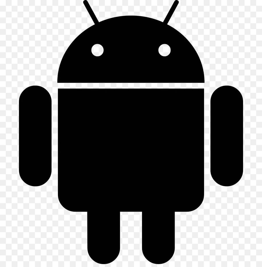 Schwarzes Android-Smartphone-Symbol