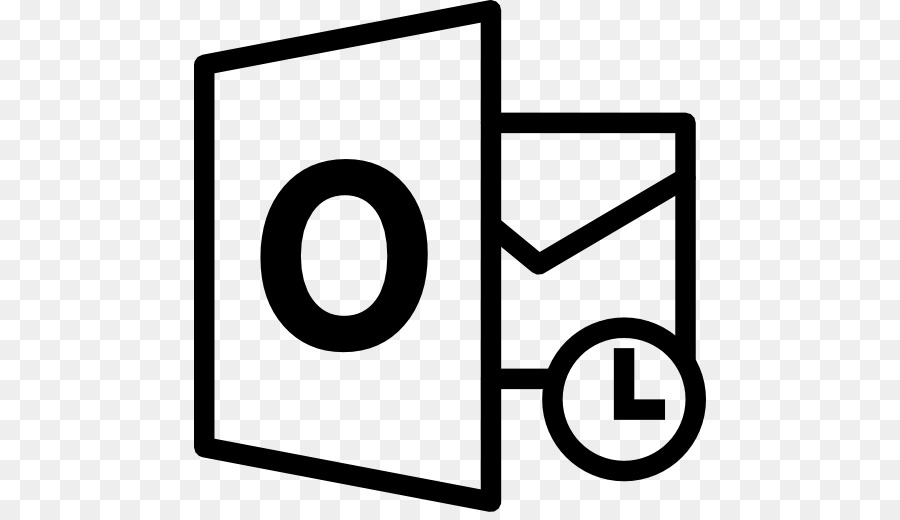 Outlook-E-Mail-Logo mit Uhr