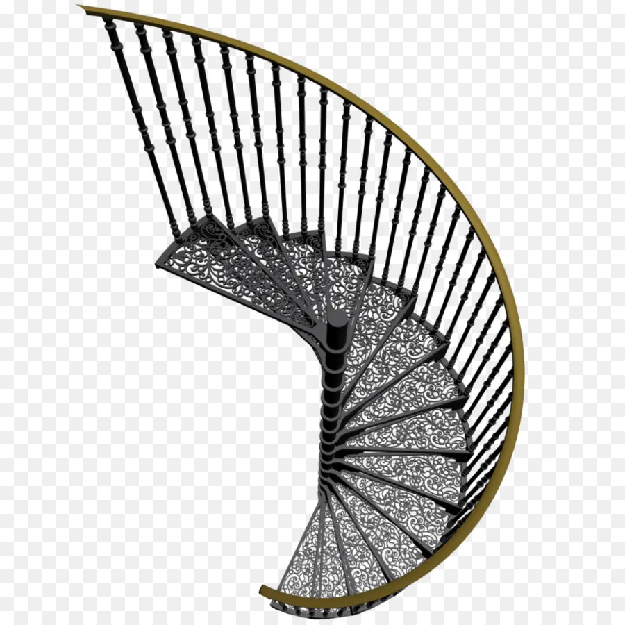 Elegante Wendeltreppe mit Handlauf