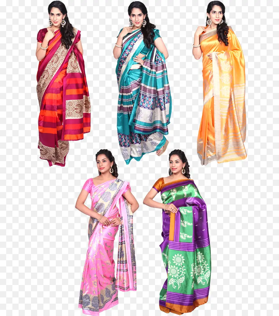 Frauen in bunten Saris