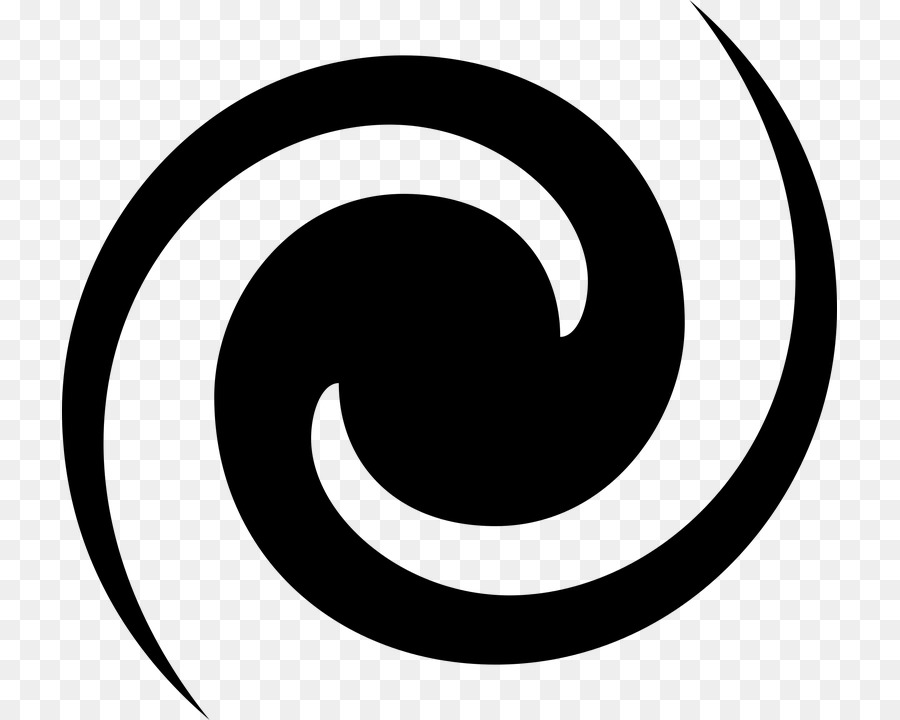 Schwarzes Spiralsymbol