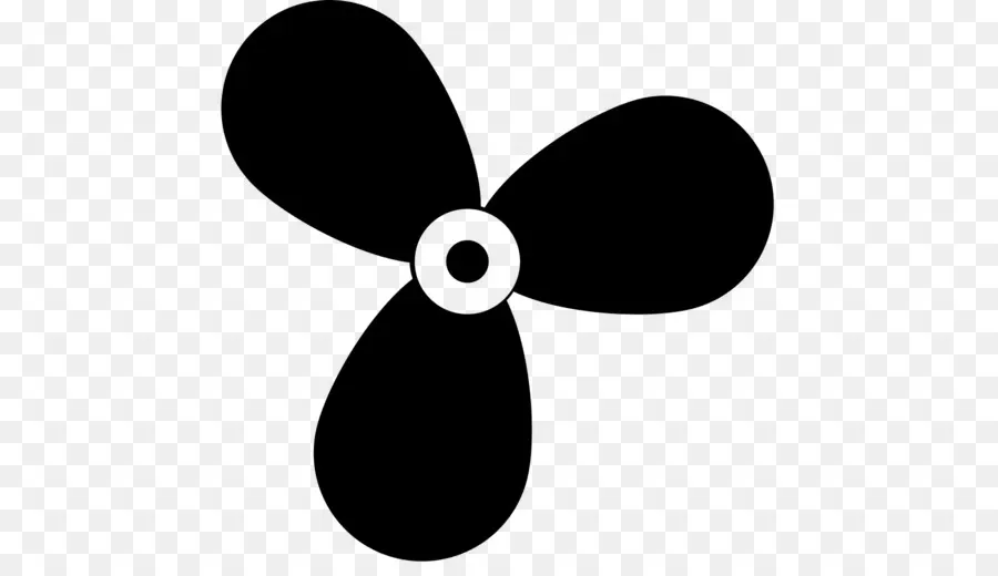 Schwarzes Propeller-Symbol