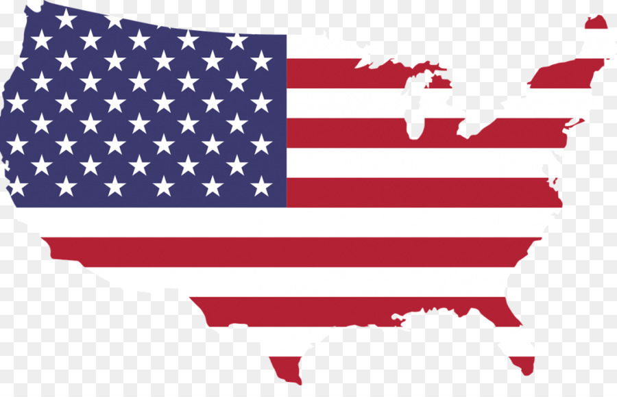 USA-Flaggenkarte