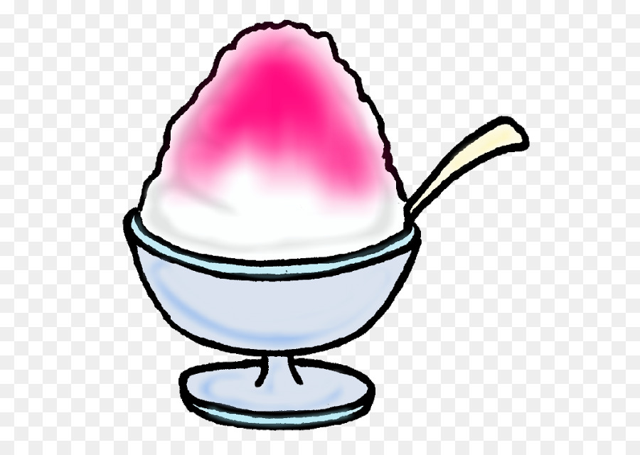 Kakigōri Eis Essen Erdbeere clipart