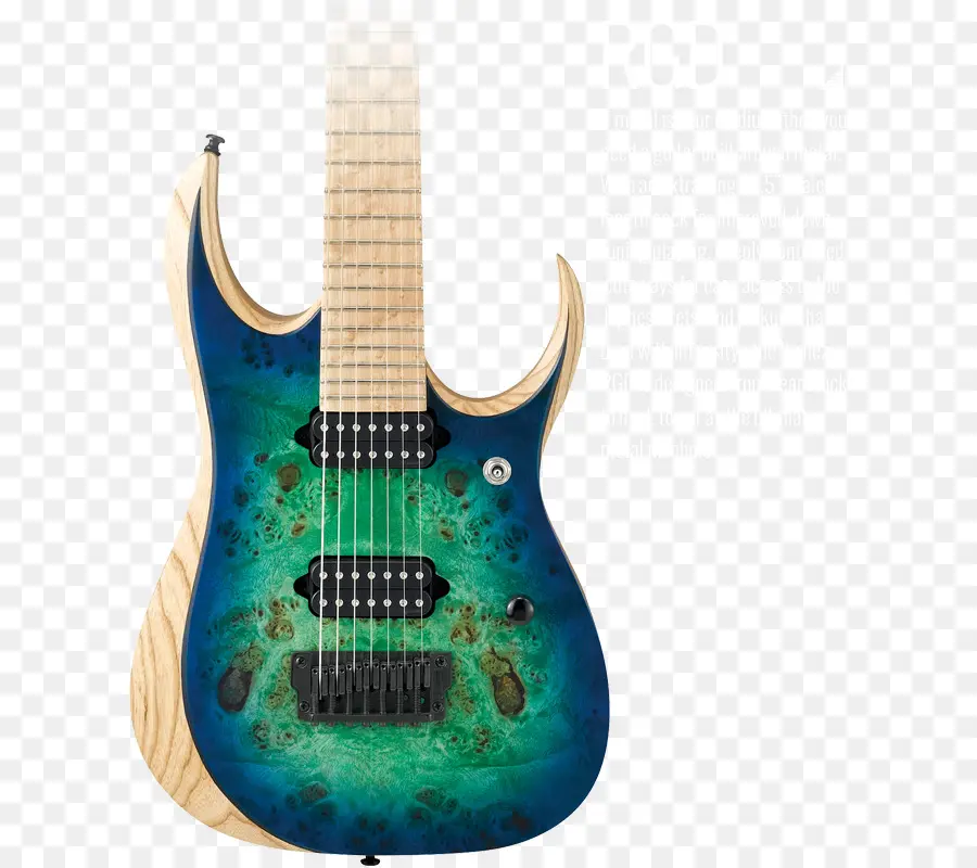 Blaue und grüne E-Gitarre