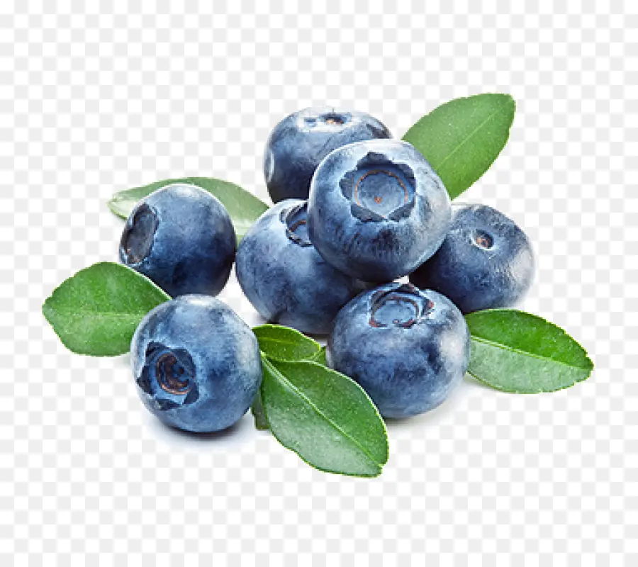 Frische Blaubeeren mit Blättern