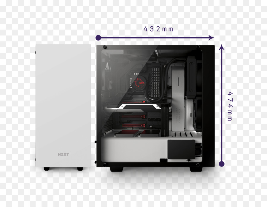 Computer Gehäuse &   Gehäuse Netzteil NZXT Phantom 240 Midi Tower Gehäuse ATX