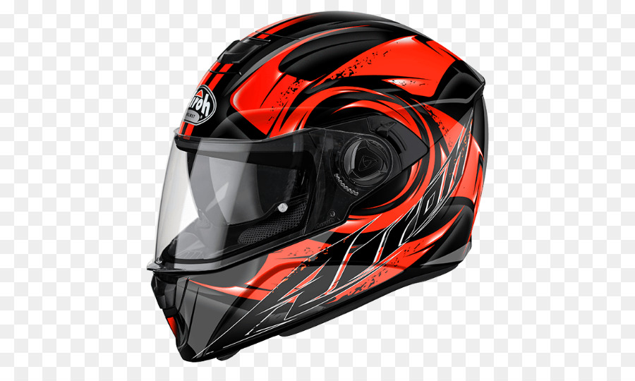 Schwarzer und roter Motorradhelm