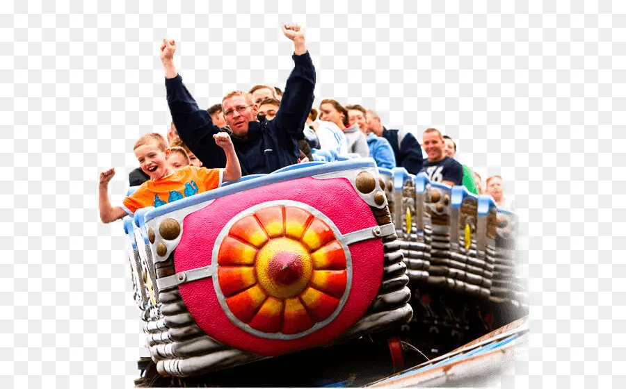 People Enjoying Roller Coaster Ride