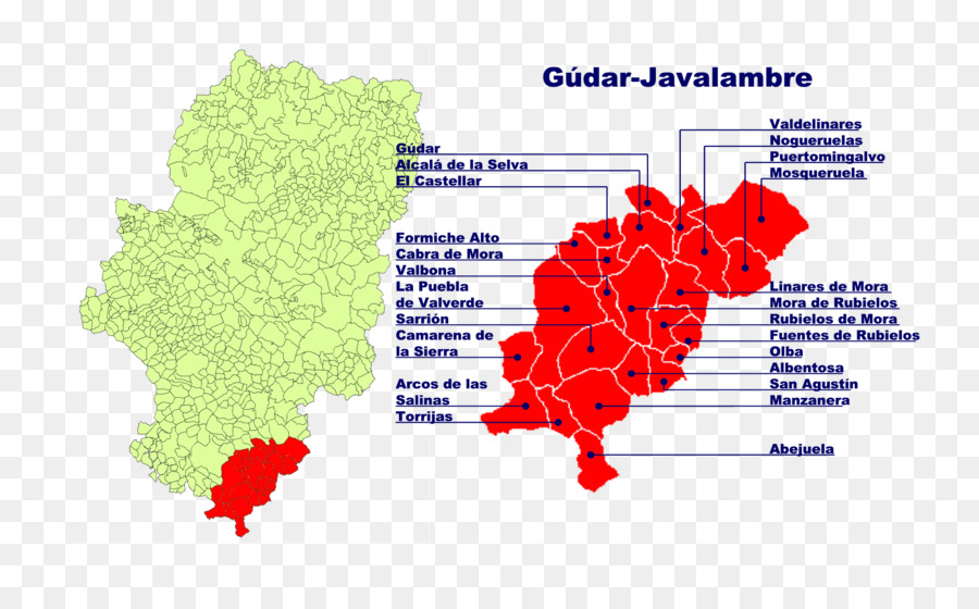 Gúdar, Sierra de Javalambre Mappa Via Javalambre Regione