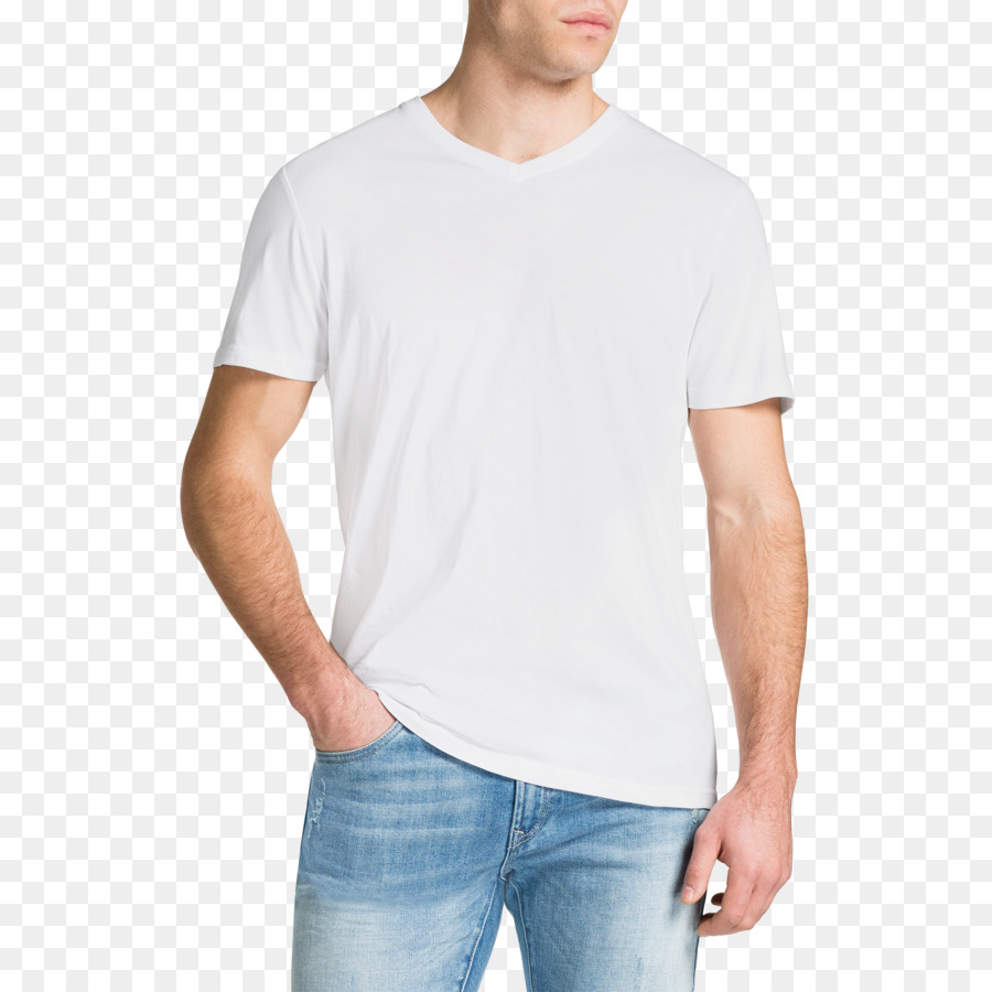 Lässiges weißes T-Shirt mit Jeans