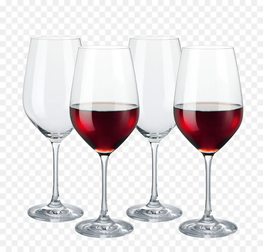 Set di bicchieri da vino per la cena