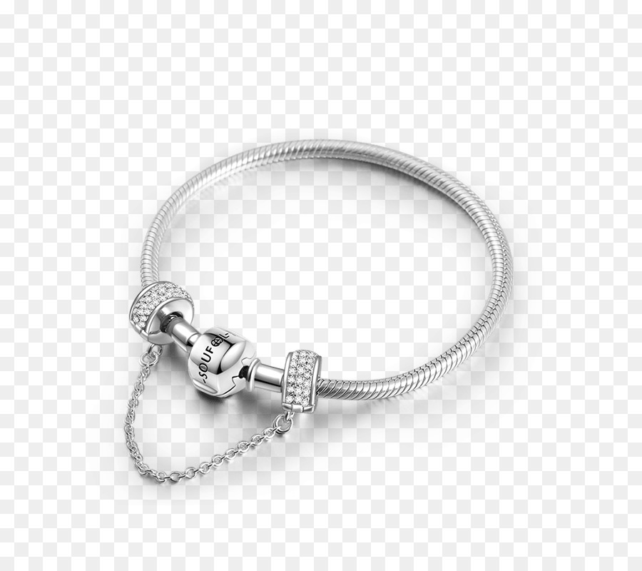 Charme-Armband-Ohrring-Silber Kette